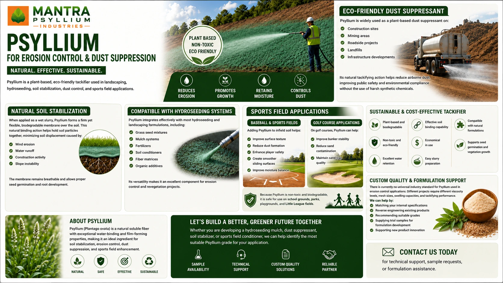 Psyllium for Erosion Control & Dust Suppression