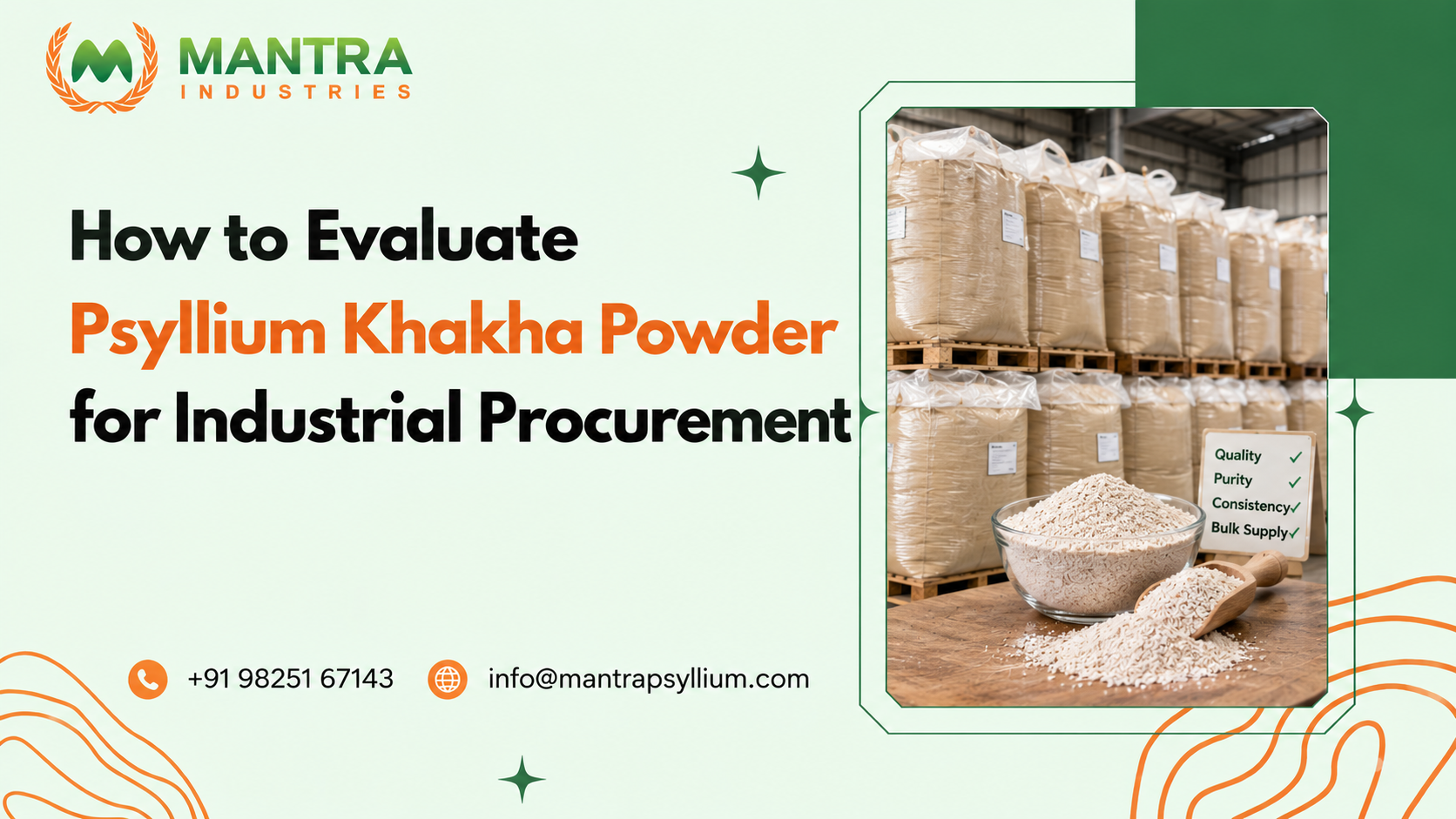 How to Evaluate Psyllium Khakha Powder for Industrial Procurement
